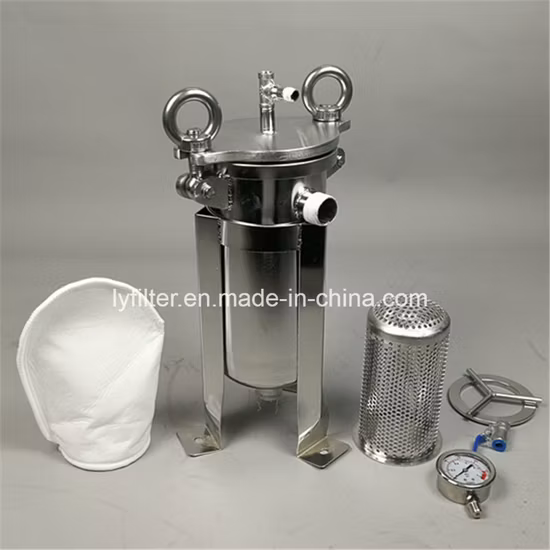 Casa entera/comercial 1000 a 3000 L/H Ss 304 sistema de cárter del filtro de bolso de acero inoxidable 316